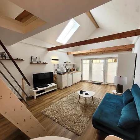 Modernes 1-zimmer-apartment Mit Galerie-schlafkoje Im Skandinavischen Stil Apartment Ostenfeld (Nordfriesland)